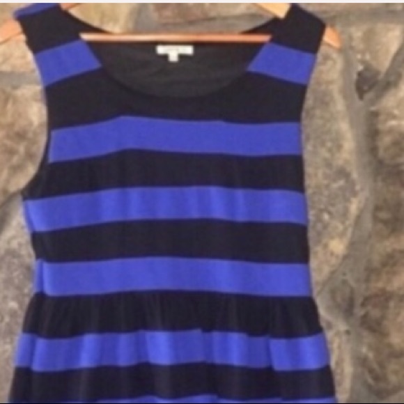 🦋LUCY & CO.🦋 BLUE AND BLACK STRIPED DRESS🦋 - Picture 5 of 8